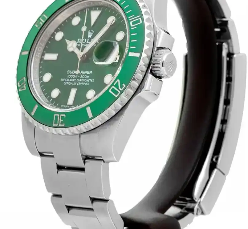 Prestigious Jewelers Green Submariner 116610LV Rolex 0528